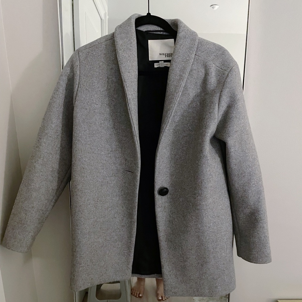 Gray Wilfred Free Wool Coat